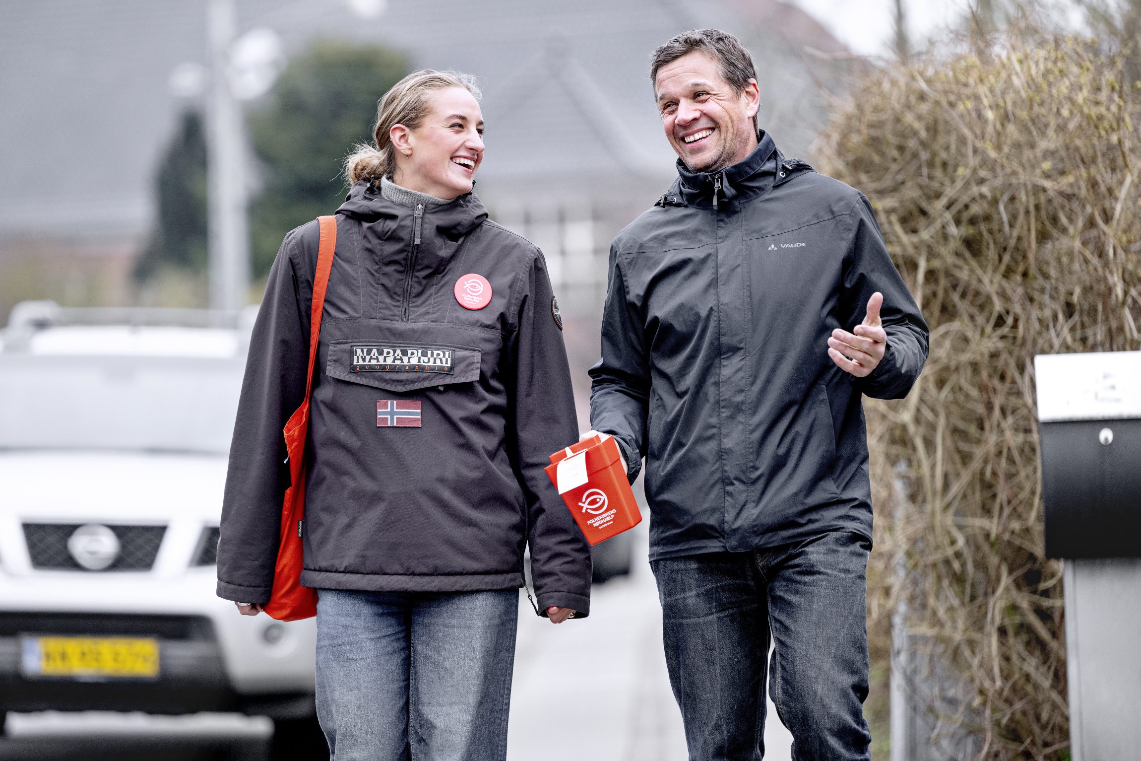 Indsamlere, der samler ind til Folkekirkens Nødhjælps årlige landsindsamling.