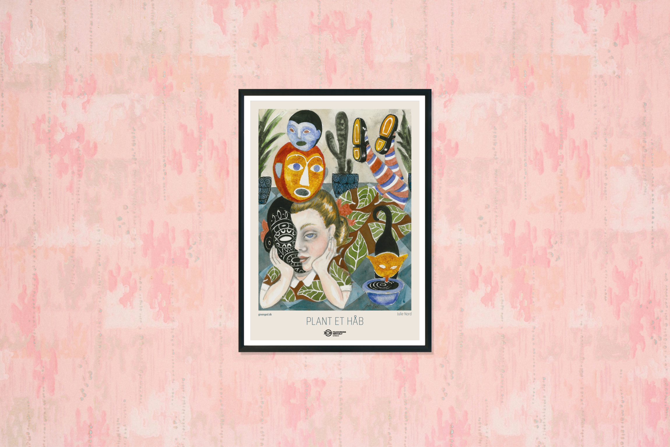 Illustration: Kunstplaakter fra Folkekirkens N&oslash;dhj&aelig;lp - se hele udvalget her.
